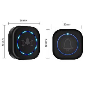 Sonnette <span class=keywords><strong>de</strong></span> porte intelligente sans fil, sonnette électronique avec lumière, volume réglable, rappel d'appel pour personnes âgées, bouton d'urgence, sonnerie - Product Image 6