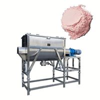Mélangeur à ruban chauffant électrique personnalisé 100KG 200KG 500KG Mélangeur horizontal en acier inoxydable avec système de pulvérisation