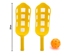 Juego de 5 en 1 de juguetes deportivos para niños al aire libre 2026: lanzador, paleta, anillo volador, bolos y lanzamiento de aros para juegos interactivos entre padres e hijos en el césped. - Product Image 3