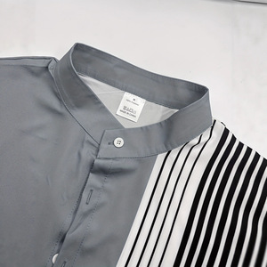 Completo Sportivo da <span class=keywords><strong>Uomo</strong></span> 2025 di Alta Qualità, Stile Casual Autunnale, in Maglia 100% Poliestere, T-Shirt e Pantaloni a Righe a Maniche Lunghe per Attività all'Aperto - Product Image 3