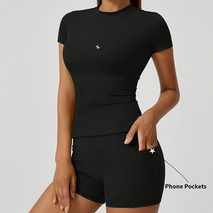 Combinaisons de sport respirantes et écologiques à quatre sens extensibles sur mesure OEM, vêtements de sport sexy, <span class=keywords><strong>body</strong></span>, combinaisons une pièce longues - Product Image 2