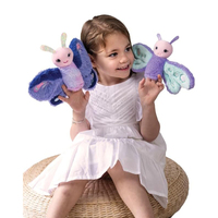 Boneka Jari Kupu-kupu Skyla Periwinkle Desain Kartun Baru yang Mirip Asli, Mainan Hewan Boneka Lembut untuk Bercerita dan Bermain Peran