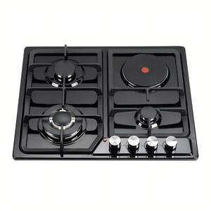 Table de cuisson encastrable Ridax, plaque de cuisson électrique et à <span class=keywords><strong>gaz</strong></span>, 4 plaques à <span class=keywords><strong>gaz</strong></span> et une plaque électrique, plaque de cuisson électrique 60 cm - Product Image 2