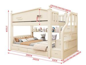Moderna Litera Infantil Doble de Madera con Tobogán en Forma de <span class=keywords><strong>Castillo</strong></span> de Princesa para Niños - Product Image 5