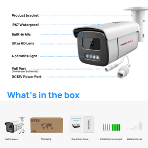 Vikylin 8MP <strong>Bullet</strong> Security <strong>Camera</strong> Color Night 5X Zoom for Hik Vision Compatible POE Audio SD Human Vehicle Detect CCTV <strong>IP</strong> Cam - Product Image 2
