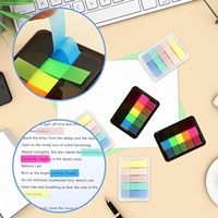 Autocollant Fluorescent Transparent Index Onglets Boîte Sticky Page Marqueurs Planificateur Notes Livre Petit Pop Post Onglets Drapeaux Autocollants