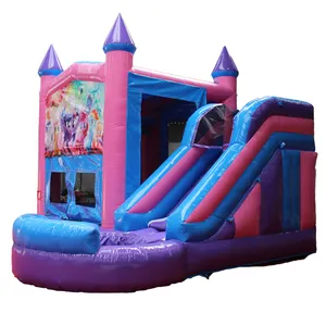 Pony Inflatable Bouncer Combo Inflatable Girls Jumping Castle for Party Inflatable My Little Horse Castle