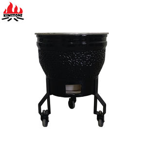 Kimstone Outdoor Kitchen Chimenea <span class=keywords><strong>de</strong></span> 18 pulgadas Kamado <span class=keywords><strong>Barbacoa</strong></span> Parrilla <span class=keywords><strong>de</strong></span> carbón al aire libre con soporte Trípode y ruedas - Product Image 3