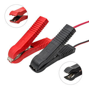 All Insulated 30A Alligator <b>Clips</b> With Fuse Heavy Duty Car Jump Starter Battery <b>Clamps</b> Red Black - Product Image 1