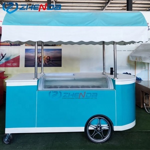 Zhenda Customized Color Juice Ice Cream Mobile Food Booth Hot Dog Food Stand Truck Display Food Trolley - Product Image 6