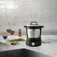 Blender Dapur Heavy Duty 6L Stainless Steel Multifungsi Rendah Kebisingan Pemanas Pembuat Fufu Banku Penggiling Adonan 800W