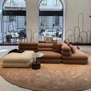 <span class=keywords><strong>Canapé</strong></span> modulaire moderne de forme carrée en <span class=keywords><strong>tissu</strong></span> rembourré avec éponge pour hôtels, salons, villas, meilleur choix pour les designers d'intérieur - Product Image 3