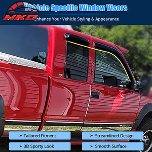 Viseras Acrílicas para Ventanas de GMC Chevy C1500 C2500 K1500 K2500 88-99, Juego de 4 Piezas, Protección para Ventanas Laterales de Puertas de Automóviles - Product Image 2