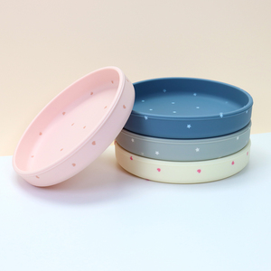 จานซิลิโคนเกรดอาหารสำหรับเด็ก ปลอดสาร BPA  ชุดอาหารเด็ก  ของใช้ในครัว  ลายการ์ตูน - Product Image 1