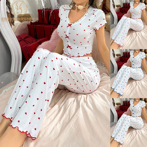 Dames Pyjama Femme Set Dragen Elastische Taille Nachtkleding Voor Familie-Gelegenheden - Product Image 2