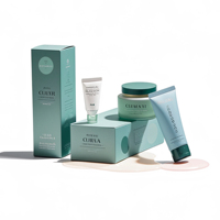 Boîte en carton pliable d'emballage de cosmétiques pliable personnalisé avec stratification mate de gaufrage de points UV pour la crème de visage d'huile de vernis à ongles
