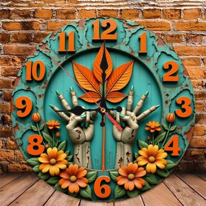 Reloj de Pared Redondo de Madera de 25 cm, Estilo Retro Vintage, Silencioso, Sin Tictac, para Colgar en la Pared del Hogar o Cafetería - Product Image 5
