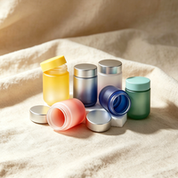 Vente en gros de flacons à pilules en plastique mat, contenants vides pour capsules, flacons de suppléments vitaminiques de couleur dégradée pour les soins de santé
