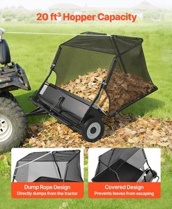 Balayeuse de <span class=keywords><strong>jardin</strong></span> à deux roues de 48 pouces pour tracteur de <span class=keywords><strong>jardin</strong></span>, collecteur de <span class=keywords><strong>feuilles</strong></span> - Product Image 3