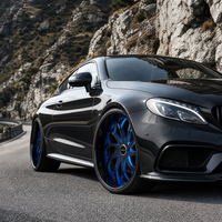 Jantes forgées 3 pièces à découpe en V bleu-noir, 21 et 22 pouces, 5x114.3, en alliage 6061-T6, pour Mercedes, jantes personnalisées, directement de l'usine