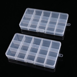 Transparent Plastic Storage Box 15 Compartment Rectangular Covered With Compartments For Jewelry Tools Fishing Gear - Product Image 1