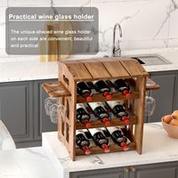 Casier à vin en bois domestique 24 porte-bouteilles de vin en bois de pin de cuisine Taille et couleur personnalisées Casier à vin en bois