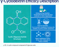 Gamma-cyclodextrine pure à 99 %, CAS 17465-86-0, qualité alimentaire, solubilisant et stabilisant, poudre de gamma-cyclodextrine