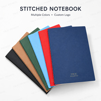 Carnet en papier kraft vintage avec logo personnalisé, A5 B5, reliure cousue, couverture souple, journal pour la promotion scolaire