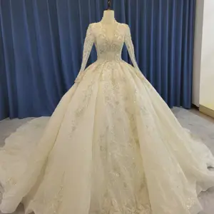 2023 neuer Stil Brautkleid Türkei Brautkleid Braut Luxus langen Schwanz hohe Taille
