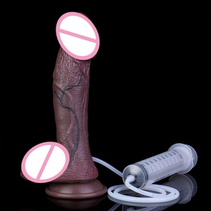 DHZS-8044 Big Glans Black <b>Dildo</b> Double-Skin Silicone <b>Dildo</b> for Anal Clit G-Spot Hand-Free Play Ejaculation Sex Toy for Women Men - Product Image 2