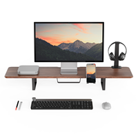 Support de moniteur en bois ergonomique Riser grand organisateur de bureau de stockage avec support de casque pour PC moniteur imprimante pour ordinateur portable