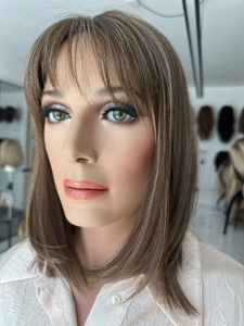 Extensiones <span class=keywords><strong>de</strong></span> <span class=keywords><strong>Cabello</strong></span> Europeo Virgen <span class=keywords><strong>de</strong></span> Color Rubio Claro, Corte Bob <span class=keywords><strong>Corto</strong></span>, con Cierre Frontal <span class=keywords><strong>de</strong></span> Encaje Invisible, Topper <span class=keywords><strong>de</strong></span> Encaje HD con Flequillo - Product Image 2