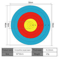 Cible de tir tactique autocollante 40x40 CM pour tir à l'arc, forme carrée ou semi-circulaire, outils d'entraînement de chasse, accessoires pour usage intérieur et extérieur
