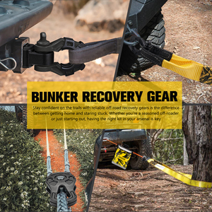 Kit de recuperación todoterreno BUNKER INDUST 4x4, juego de 9 piezas con amortiguador de cabrestante, bloque de sujeción, grilletes de arco y correas de sujeción para Jeep, SUV y camiones - Product Image 5
