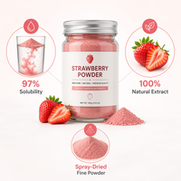 Bubuk Stroberi Ekstrak Herbal Beku Kering Kosmetik Perawatan Kulit Alami Kelas Makanan Minuman Grosir Suplemen Kue Nutrisi