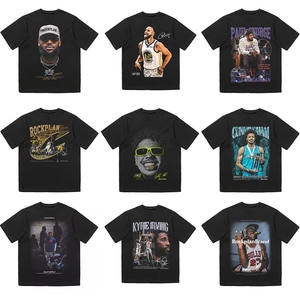 [Colección Star] HKGN Camiseta Vintage Americana de Manga Corta y Corte Holgado, Rose Paul George Curry MJ Irving Three Balls, Algodón Puro - Product Image 3