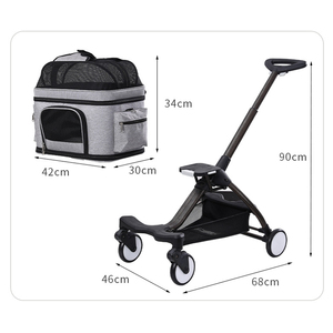 Wholesale Foldable Breathable Travel Portable Cat <b>Carrier</b> <b>Bag</b> <b>Dog</b> Pet Stroller - Product Image 4