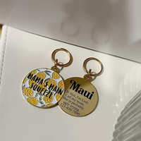 Etiqueta de identificación de nombre personalizado para perros y gatos, etiquetas de identificación de mascotas con código QR de Metal de aleación de Zinc de esmalte suave en blanco