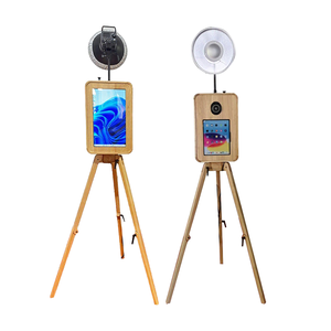 Photomaton à écran tactile <span class=keywords><strong>de</strong></span> 18,5 pouces en bois, double face, avec iPad et appareil photo reflex numérique, impression instantanée, <span class=keywords><strong>pour</strong></span> <span class=keywords><strong>location</strong></span> d'événements <span class=keywords><strong>de</strong></span> <span class=keywords><strong>mariage</strong></span> - Product Image 4