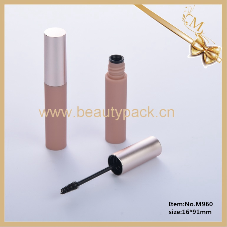 Fancy 5ml Round Shape Rose Gold Pink Empty Plastic Mascara Tube Custom Logo