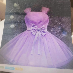 Purple Strapless Tulle A-Line Flower Girl Dress With Bowknot For Kids - Product Image 1