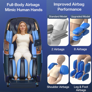 Fábrica China al por mayor de gravedad cero presión de aire de cuerpo completo masaje 3D Silla de carga inalámbrica portátil con masaje de <span class=keywords><strong>cabeza</strong></span> de pie - Product Image 6