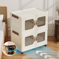 Meuble de rangement empilable et modulaire 1 à 5 niveaux, style nordique, en PP pliable pour serviettes de sport et tapis de yoga