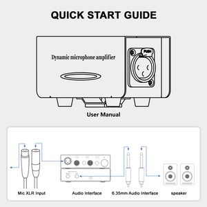 Amplificador de Voz con Alimentación Phantom de 48V, Combo <span class=keywords><strong>Mini</strong></span>, Preamplificador Mezko, Micrófono Electret Inalámbrico Dinámico - Product Image 3