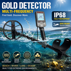 Nouveauté : Détecteur de métaux multi-fréquences simultanées MF50 professionnel, étanche IP68, pour la détection d'or souterrain 15 - Product Image 2