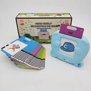 X-RC001 Cartes parlantes Montessori pour bébé Anglais Français Espagnol Arabe <span class=keywords><strong>Allemand</strong></span> 112 cartes de lecture Machine d'apprentissage éducative - Product Image 4