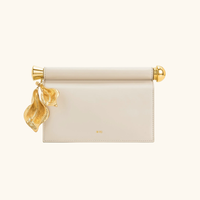 Tas Wanita Jwpei Lady Flower Dekoratif dengan Kancing Magnet, Aksen Logam, Desainer, untuk Tampilan Formal/Kasual, Semua Musim