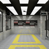 Station de lavage de voitures électrique clé en main avec marquages de sécurité et rangement organisé des outils pour des opérations efficaces