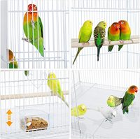 Cage d'extérieur en métal pour volière blanche Cage de vol pour oiseaux Grands perroquets Grandes calopsittes