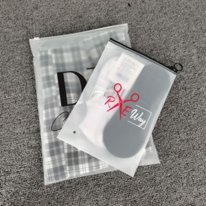 High quality frosted waterproof custom size waterproof zipper bag packaging bags zipper lock plastic zipper bags